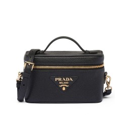 Replica Prada Leather Mini-bag 1BH202 Black