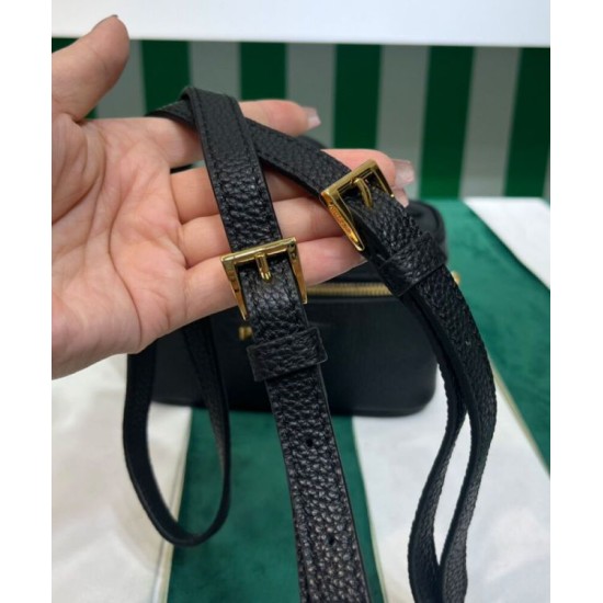 Replica Prada Leather Mini-bag 1BH202 Black