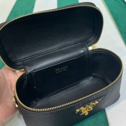 Replica Prada Leather Mini-bag 1BH202 Black