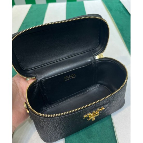 Replica Prada Leather Mini-bag 1BH202 Black