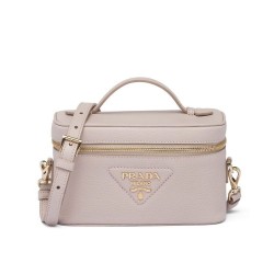 Fake Prada Leather Mini-bag 1BH202 Pink Replica