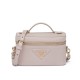 Fake Prada Leather Mini-bag 1BH202 Pink Replica