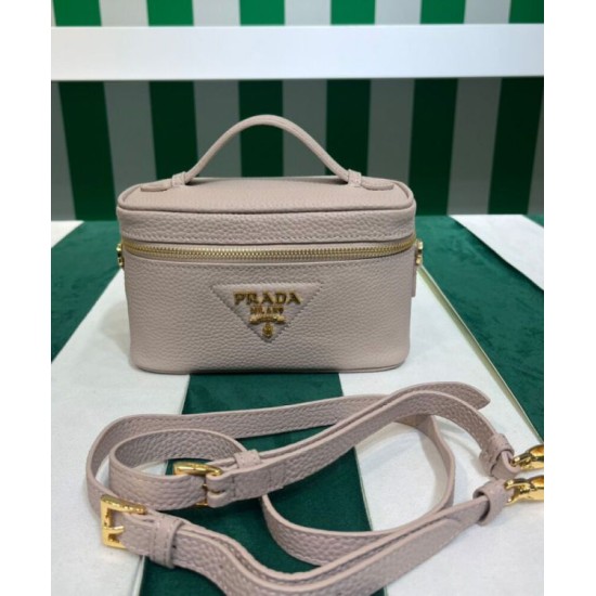 Fake Prada Leather Mini-bag 1BH202 Pink Replica