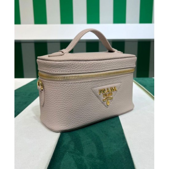 Fake Prada Leather Mini-bag 1BH202 Pink Replica