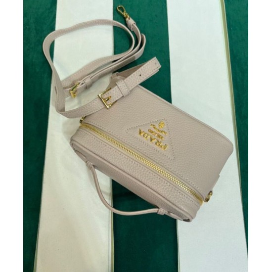 Fake Prada Leather Mini-bag 1BH202 Pink Replica