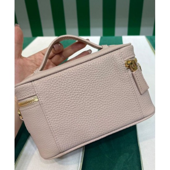 Fake Prada Leather Mini-bag 1BH202 Pink Replica