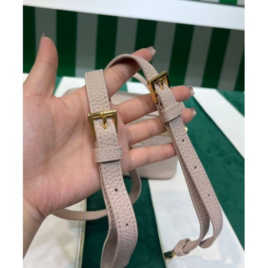 Fake Prada Leather Mini-bag 1BH202 Pink Replica