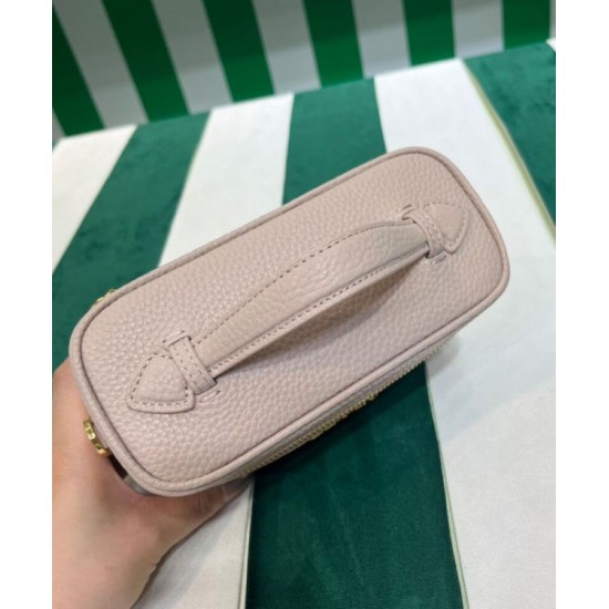 Fake Prada Leather Mini-bag 1BH202 Pink Replica