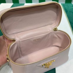 Fake Prada Leather Mini-bag 1BH202 Pink Replica
