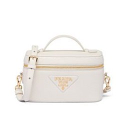 Fake Prada Leather Mini-bag 1BH202 White Replica