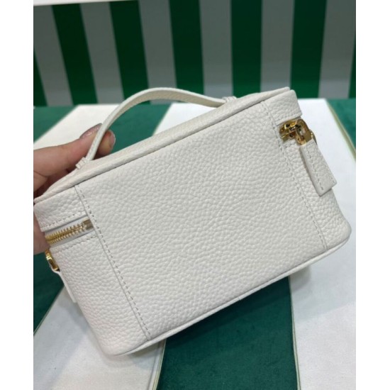 Fake Prada Leather Mini-bag 1BH202 White Replica