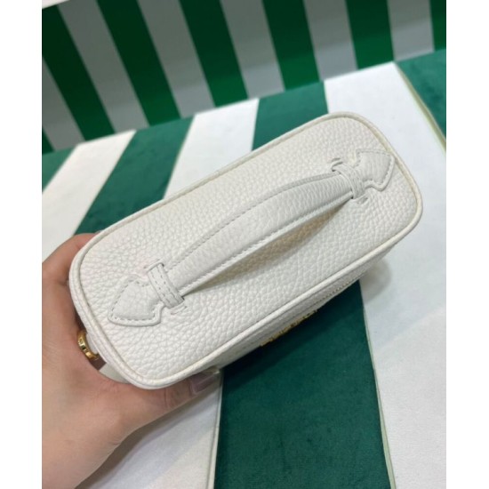 Fake Prada Leather Mini-bag 1BH202 White Replica