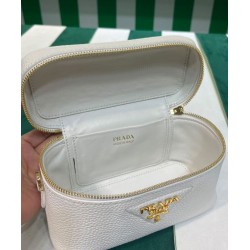 Fake Prada Leather Mini-bag 1BH202 White Replica