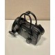 Replica Prada Medium Antique Nappa Leather Top Handle Bag 1BB092 Black