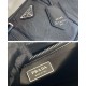 Replica Prada Medium Antique Nappa Leather Top Handle Bag 1BB092 Black