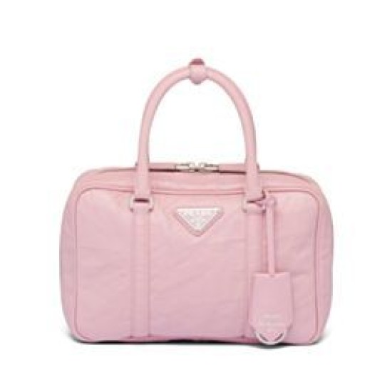 Fake Prada Medium Antique Nappa Leather Top Handle Bag 1BB092 Pink Replica