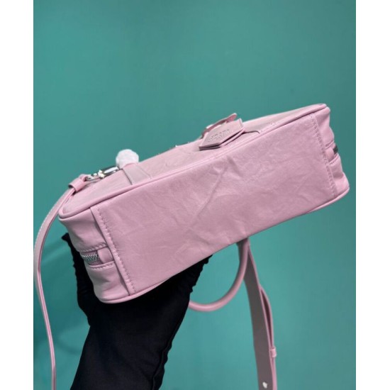 Fake Prada Medium Antique Nappa Leather Top Handle Bag 1BB092 Pink Replica