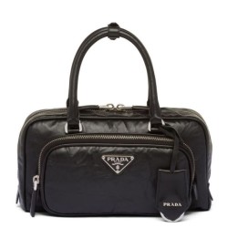 Replica Prada Antique Nappa Leather Multi-pocket Top-handle Bag 1BB099 Black