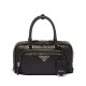 Replica Prada Antique Nappa Leather Multi-pocket Top-handle Bag 1BB099 Black