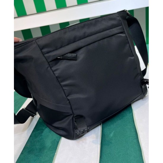 Replica Prada Re-Nylon And Saffiano Shoulder Bag 2VD052 Black