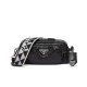 Fake Prada Nappa Antique Leather Multi-pocket Shoulder Bag 1BH198 Black Replica