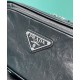 Fake Prada Nappa Antique Leather Multi-pocket Shoulder Bag 1BH198 Black Replica