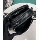 Fake Prada Nappa Antique Leather Multi-pocket Shoulder Bag 1BH198 Black Replica