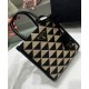 Replica Prada Symbole Jacquard Fabric Micro Bag Black
