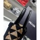 Replica Prada Symbole Jacquard Fabric Micro Bag Black