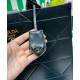 Fake Prada Large Leather Prada Symbole Bag With Topstitching 1BA377 Black Replica