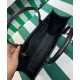 Fake Prada Large Leather Prada Symbole Bag With Topstitching 1BA377 Black Replica