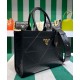 Replica Prada Small leather Prada Symbole Bag With Topstitching 1BA379 Black