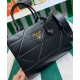 Replica Prada Small leather Prada Symbole Bag With Topstitching 1BA379 Black