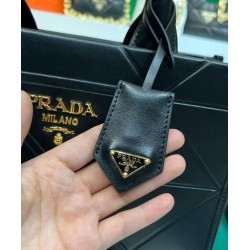 Replica Prada Small leather Prada Symbole Bag With Topstitching 1BA379 Black