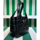 Replica Prada Medium Nappa-leather Tote Bag With Topstitching 1BG450 Black