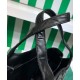 Replica Prada Medium Nappa-leather Tote Bag With Topstitching 1BG450 Black