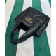 Replica Prada Small Nappa-leather Tote Bag With Topstitching 1BG451 Black