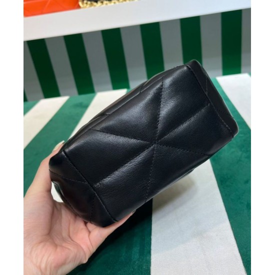 Replica Prada Small Nappa-leather Tote Bag With Topstitching 1BG451 Black