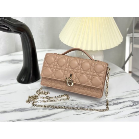 Replica Christian Dior Miss Dior Lady Dior Mini Bag Apricot