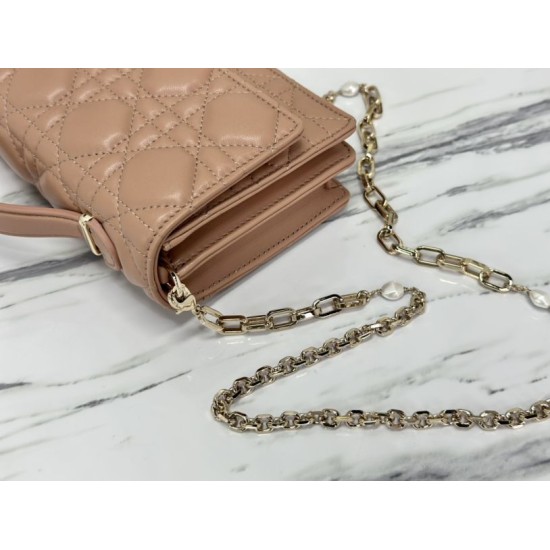 Replica Christian Dior Miss Dior Lady Dior Mini Bag Apricot