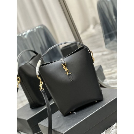 Replica YSL Saint Laurent Le 5 A 7 Bucket Bag Black