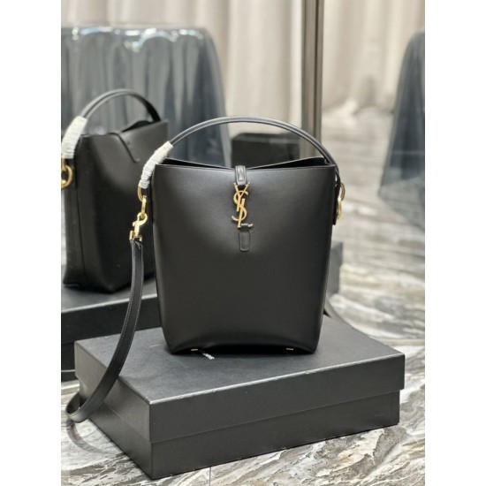 Replica YSL Saint Laurent Le 5 A 7 Bucket Bag Black