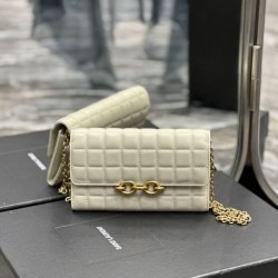 Fake YSL Saint Laurent Le Maillon Chain Wallet White Replica