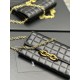 Replica YSL Saint Laurent Le Maillon Chain Wallet Black