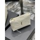 Fake YSL Saint Laurent Gaby Zipped Cosmetic Pouch 23CM White Replica Replica YSL Saint Laurent Gaby Zipped Cosmetic Pouch 23CM White