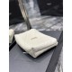 Fake YSL Saint Laurent Gaby Zipped Cosmetic Pouch 23CM White Replica Replica YSL Saint Laurent Gaby Zipped Cosmetic Pouch 23CM White
