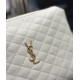 Fake YSL Saint Laurent Gaby Zipped Cosmetic Pouch 23CM White Replica Replica YSL Saint Laurent Gaby Zipped Cosmetic Pouch 23CM White