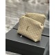 Fake YSL Saint Laurent Gaby Zipped Cosmetic Pouch 23CM Apricot Replica