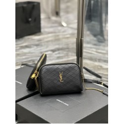 Fake YSL Saint Laurent Gaby Zipped Pouch Chain Bag 18cm Black Replica