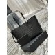 Fake YSL Saint Laurent Shopping Tote Bag Crocodile Print Leather Black Replica